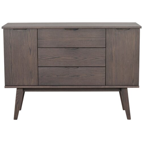 Rowico Rjava nizka komoda v hrastovem dekorju 122x85 cm Filippa – Cene
