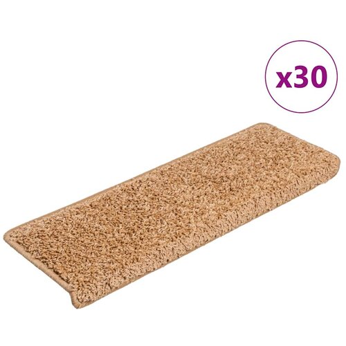 VidaXL Otirači za stepenice 30 kom 65x21x4 cm bež Slike