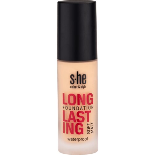 S-he colour&amp;amp;style long lasting soft matt tečni puder - 190/002 vanilla 1 kom Slike