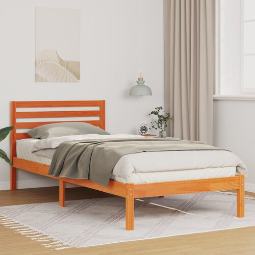 vidaXL Krevetna konstrukcija s uzglavljem Voštano smeđa 90 x 210 cm Cene