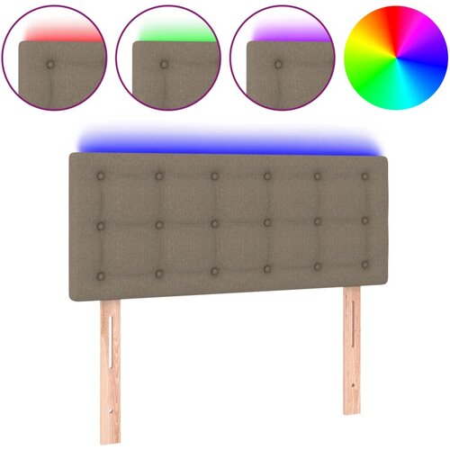 Maison Chic led posteljno vzglavje - vzglavna omarica - nočna omarica taupe 100x5x78/88 cm blago, (21706291) Cene