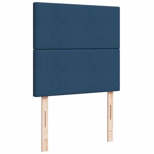  Krevet s oprugama i madracem plavi 100 x 200 cm od tkanine Slike
