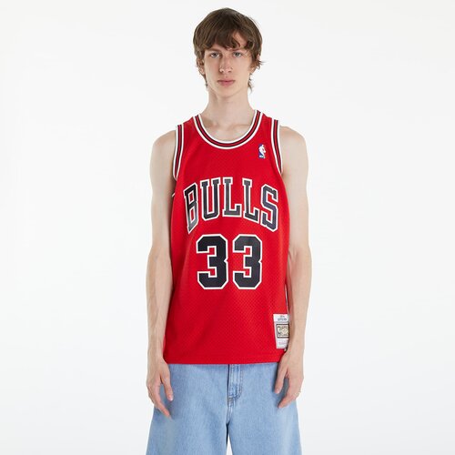 Mitchell & Ness Chicago Bulls 33 Scottie Pippen Swingman Jersey Red Cene