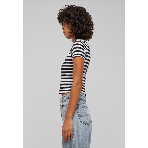 Urban Classics Women&amp;#039;s short T-shirt with stripes white/black Slike