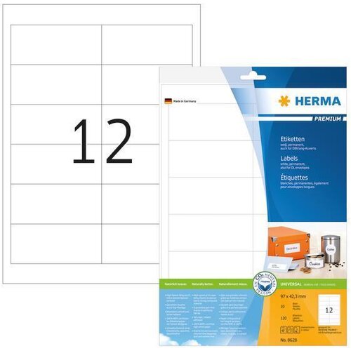 Herma ETIKETE 97 x 42,3 mm 8628 SUPERPRINT 10/1, (20383521) Cene
