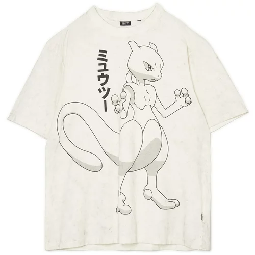 Cropp muška majica kratkih rukava s printom Pokémon - Slonovača  4995W-01X