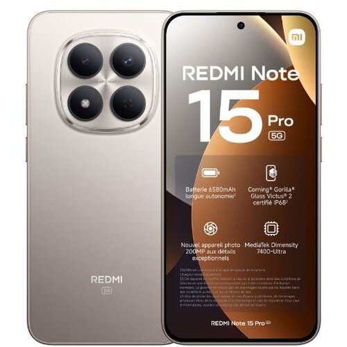 Xiaomi Redmi Note 15 Pro 5G Dual Sim 8GB 512GB Titan Gray Slike