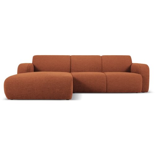 Micadoni Home rjava kotna sedežna garnitura iz tkanine boucl&amp;eacute; (levi kot) molino &amp;ndash; Slike
