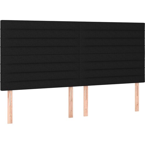 Maison Chic Posteljno vzglavje - Vzglavna omarica 4 kosa črn 90x5x78/88 cm blago, (22078237) Cene