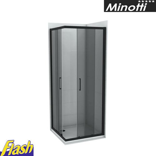  Tuš kabina kvadratna 80x80 - (bez kadice) - Minotti - Concept Atlas Black C-02-B4810 Cene