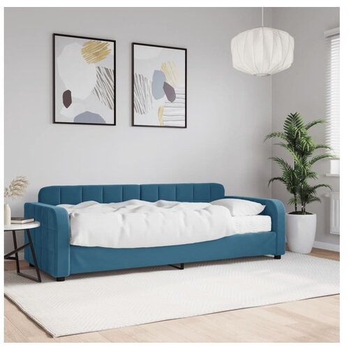 vidaXL dnevna postelja z vzmetnico modra 80x200 cm žamet Cene