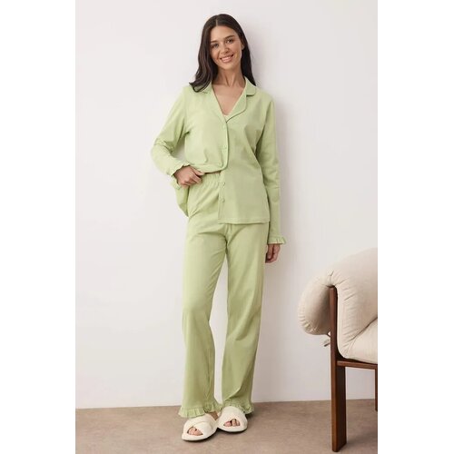 TRENDYOLMILLA Ženski set pidžame Thmaw24Pt00007, Zeleni Cene