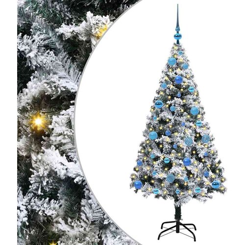  Umjetno božićno drvce Bijelo 150 cm PVC i Čelik i Plastika Slike