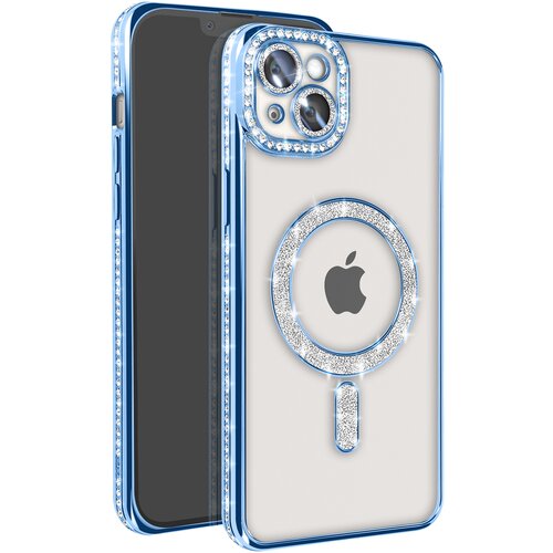 Avizar Diamantno ohi&scaron;je za iPhone 14 Plus MagSafe Obris Strass, Modra, (5000015573) Cene