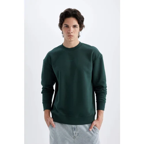 Defacto Boxy Fit Crew Neck Printed Sweatshirt