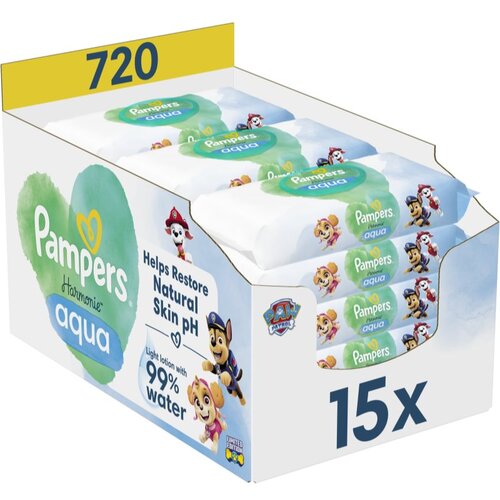 Pampers Harmonie Aqua Paw Patrol vlažni čistilni robčki za otroke 720 kos Cene