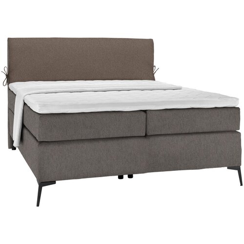 Hom`in POSTELJA BOXSPRING 120 cm x 200 cm , tekstil rjava, siva Cene