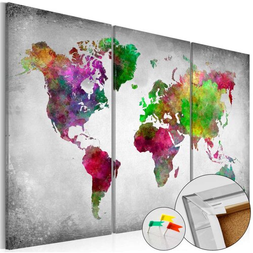  Slika na plutenoj podlozi - Diversity of World [Cork Map] 90x60 Cijene
