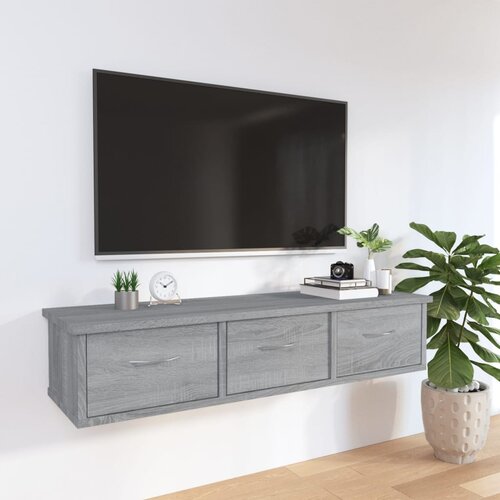VidaXL Zidni ormarić boja sivog hrasta 88x26x18,5 cm konstruirano drvo Slike