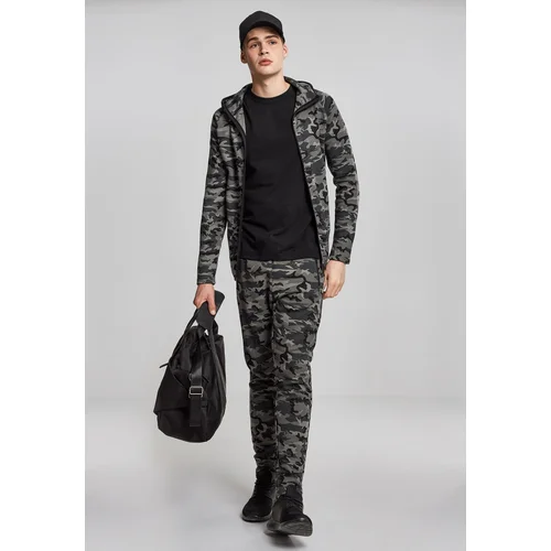 Urban Classics Interlock Camo Zip Jacket Dark Mask