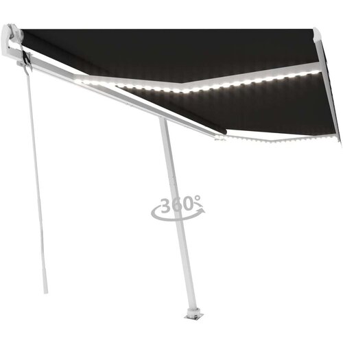  Automatska tenda sa senzorom za vjetar LED 500x300 cm antracit Cijene