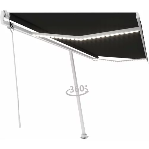 Automatska tenda sa senzorom za vjetar LED 500x300 cm antracit