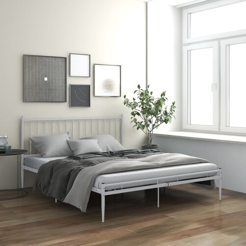 The Living Store Posteljni okvir bel kovinski 180x200 cm - Posteljni Okvir, (21524797) Slike