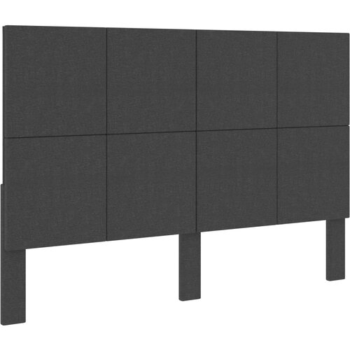 VidaXL Posteljno vzglavje temno sivo blago 160x200 cm Slike