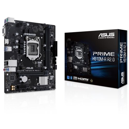 Asus MB PRIME H510M-R R2.0-SIIntel H470, LGA1200, micro ATXPCIe 4.0, VGA, HDMI, 2xDDR4, Slike