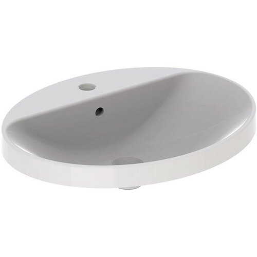 Geberit lavabo variform ugradni ovalni 600X480 sa prelivom i otvorom za slavinu Slike