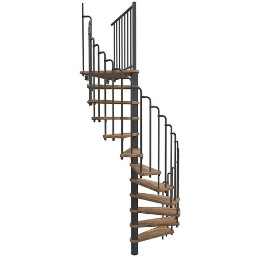 Minka Spiralno stopnišče Paris (Premer: 140 cm, Barva stopnice: Bukev, Višina nadstropja: 309 cm, Barva kovine: Siva) Cene