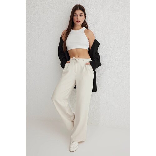 TRENDYOLMILLA Ženske pantalone TWOSS25PL00042, Bele Cene