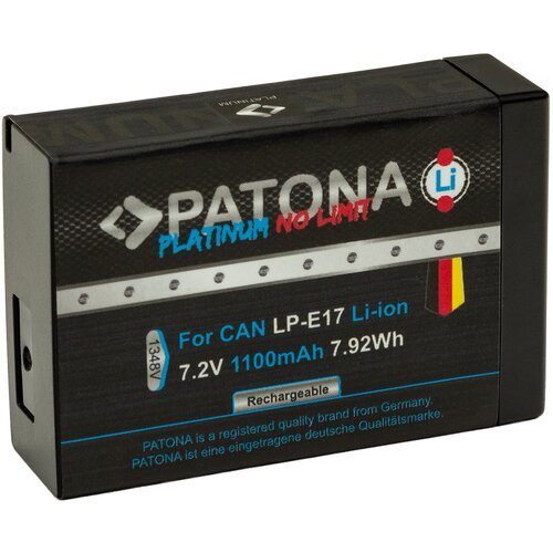 Patona Baterija LP-E17 za Canon EOS 750D / M3 / M5 / M6, polno odkodirana, 1100 mAh Slike