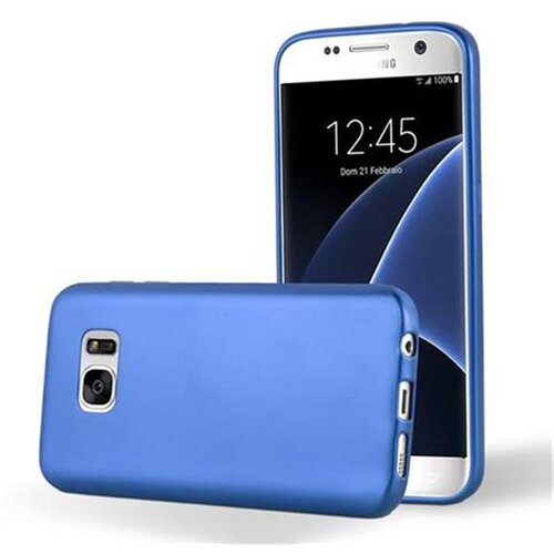 Cadorabo Case, združljiv s Samsungom v kovinsko modri - za&amp;scaron;čitni pokrov, narejen iz fleksibilnega silikona TPU, (20586385) Slike