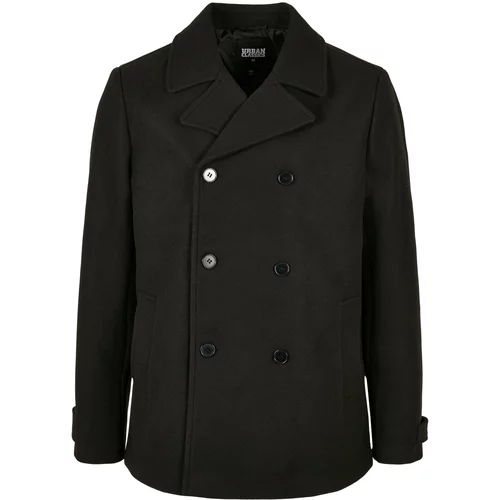 Urban Classics Plus Size Classic Black Pea Coat