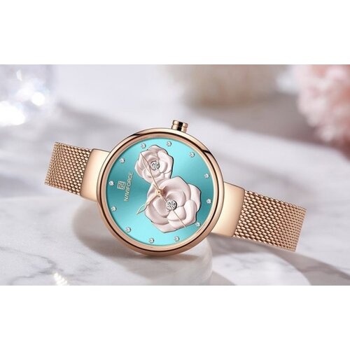 Naviforce Ženski sat sa plavim kući&amp;scaron;tem 5013 rose gold Slike
