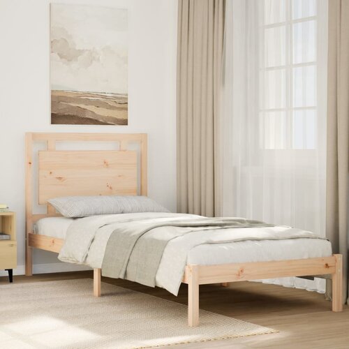 VidaXL Dugi okvir kreveta bez madraca 100 x 220 cm masivno drvo Slike