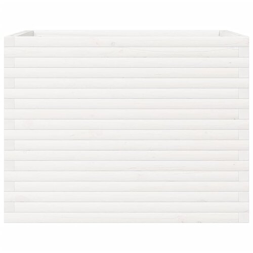  Vrtna sadilica bijela 90x60x68,5 cm od masivne borovine Slike