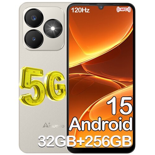 AINUEVO neo S25 pro 5G 32/256GB, zlata pametni telefon, android 15, 5280mAh, 64MP, nfc, dual sim, (5000116004) Cene