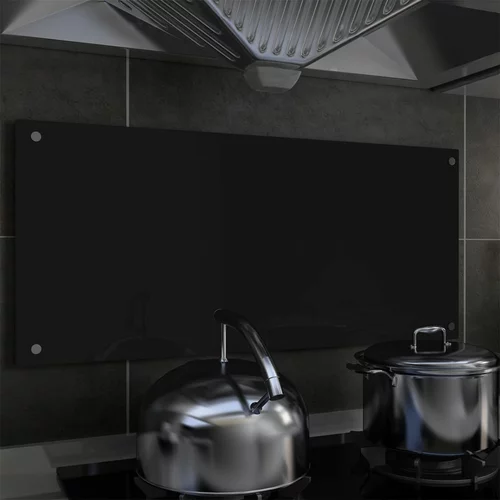 vidaXL Kuhinjska zaštita od prskanja crna 90 x 40 cm kaljeno staklo