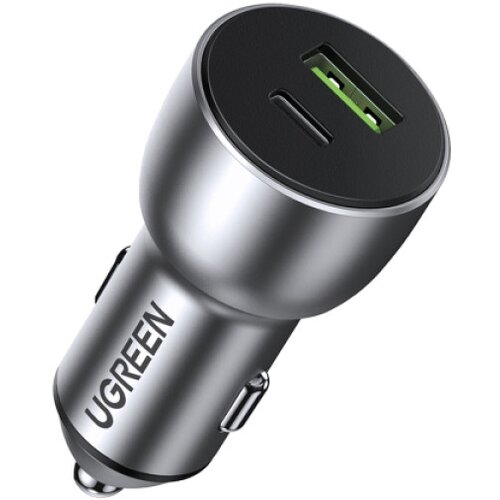 Ugreen auto punjač 52,5W CD213 ALU kućište USB-A(22,5W) + USB Type C(30W) Slike