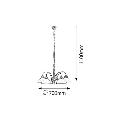 Rabalux marian luster E27 5x60W bronza klasična rasveta Cene