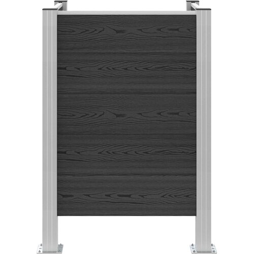  Ograda za kante za smeće Siva 85 x 85 x 115 cm Aluminij i WPC Slike