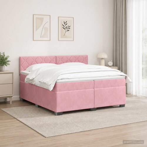  Boxspring krevet s madracem Ružičasta 200 x 200 cm Bar&scaron;un Cijene