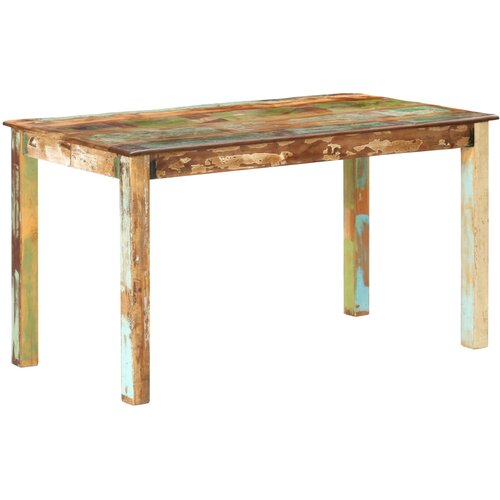  Blagovaonski stol od masivnog obnovljenog drva 140 x 70 x 76 cm Slike