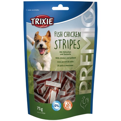 Trixie premio fish&chicken stripes 75g Slike