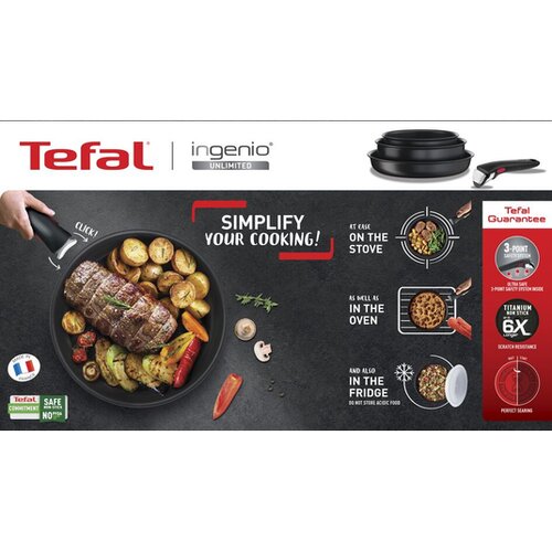 Tefal PONEV 28 CM INGENIO UNLIMITED, L7630632, ODSTRANLJIV ROČAJ, INDUKCIJA, THERMOSIGNAL - INDIKATOR TOPLOTE Slike