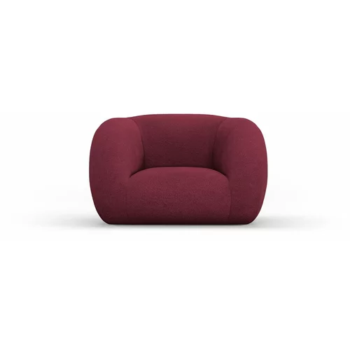 Cosmopolitan Design Bordo rdeč fotelj iz tkanine bouclé Essen –