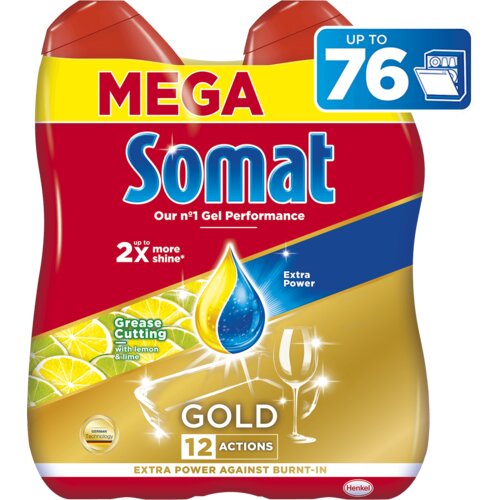 Somat excellence gel grease limun 2x684ml , 76 pranja Cene