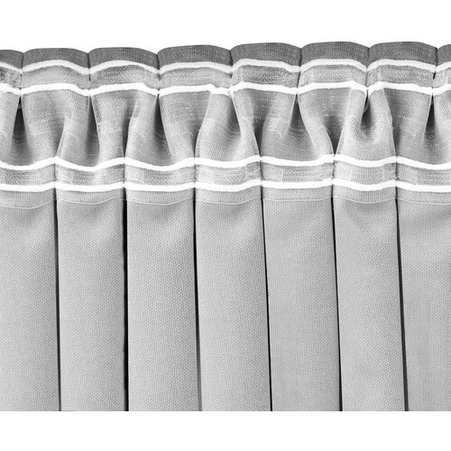  Curtain MILANA color gray style classic dragon tape transparent 7.5 cm with fringe 3 cm chenille 560x225 HOMEDE Slike
